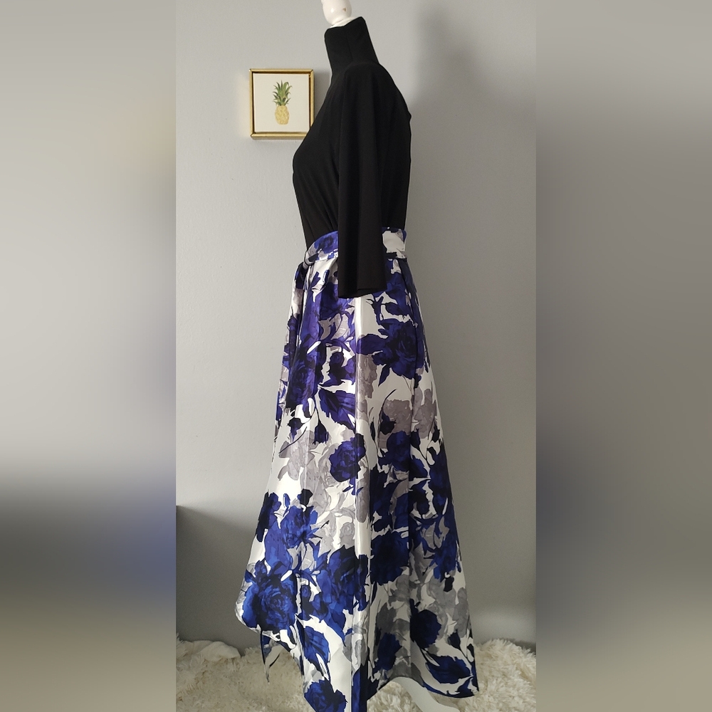 Party Dress R&M Richard Women High Low Floral Size 12 New Out Tags Style A-Line - Picture 5 of 9